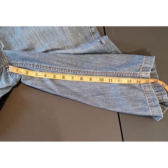 New York And Company Size 14 Denim Shorts 100% Cotton Starburst Back Pocket - Picture 7 of 8